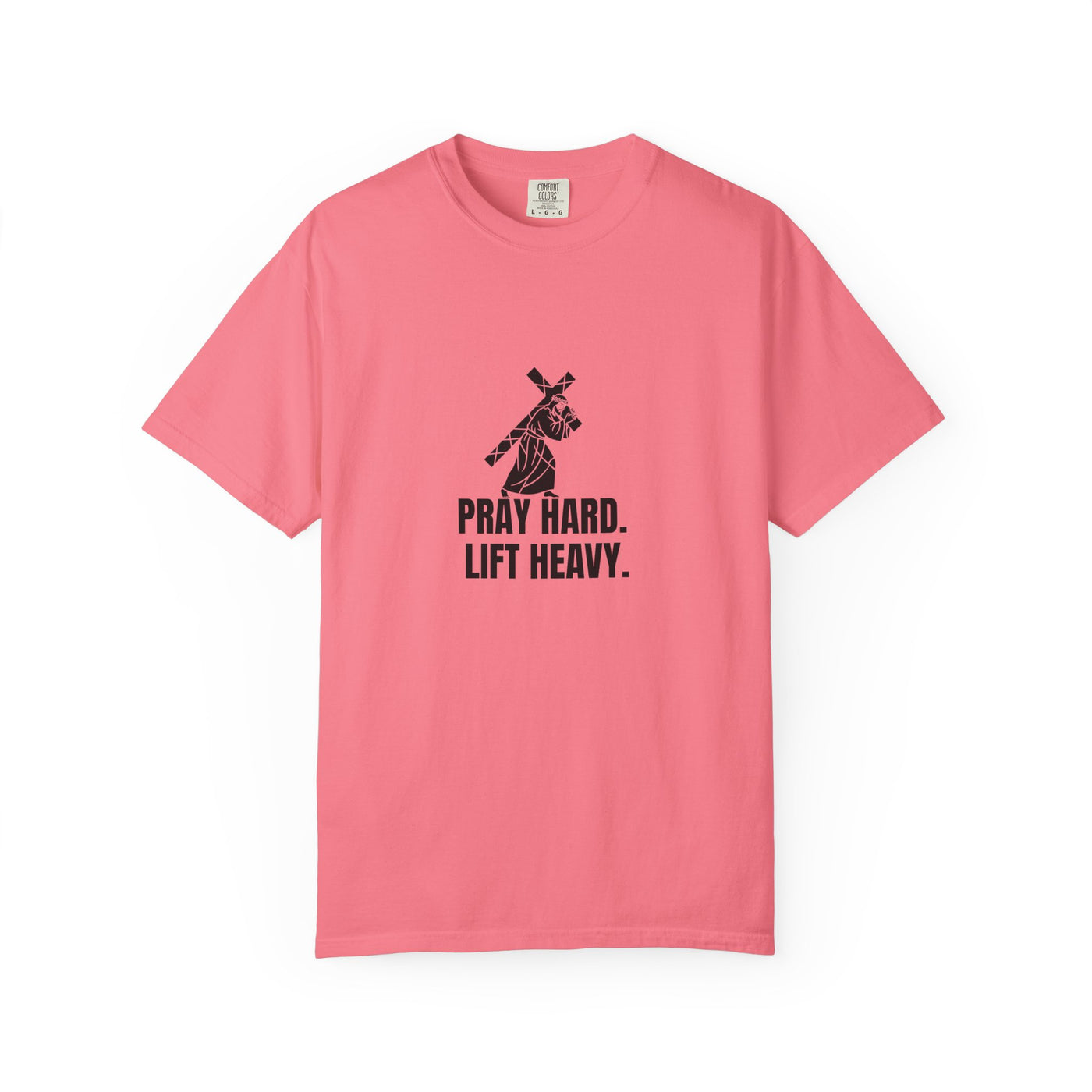 Pray Hard Lift Heavy Tee, Inspirational  Apparel