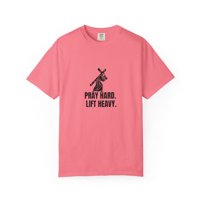 Pray Hard Lift Heavy Tee, Inspirational  Apparel