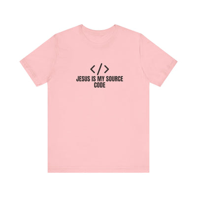 Faith-Inspired Tech Tee, Jesus Is My Source Code Shirt, Unisex