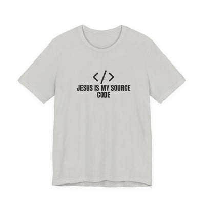 Faith-Inspired Tech Tee, Jesus Is My Source Code Shirt, Unisex