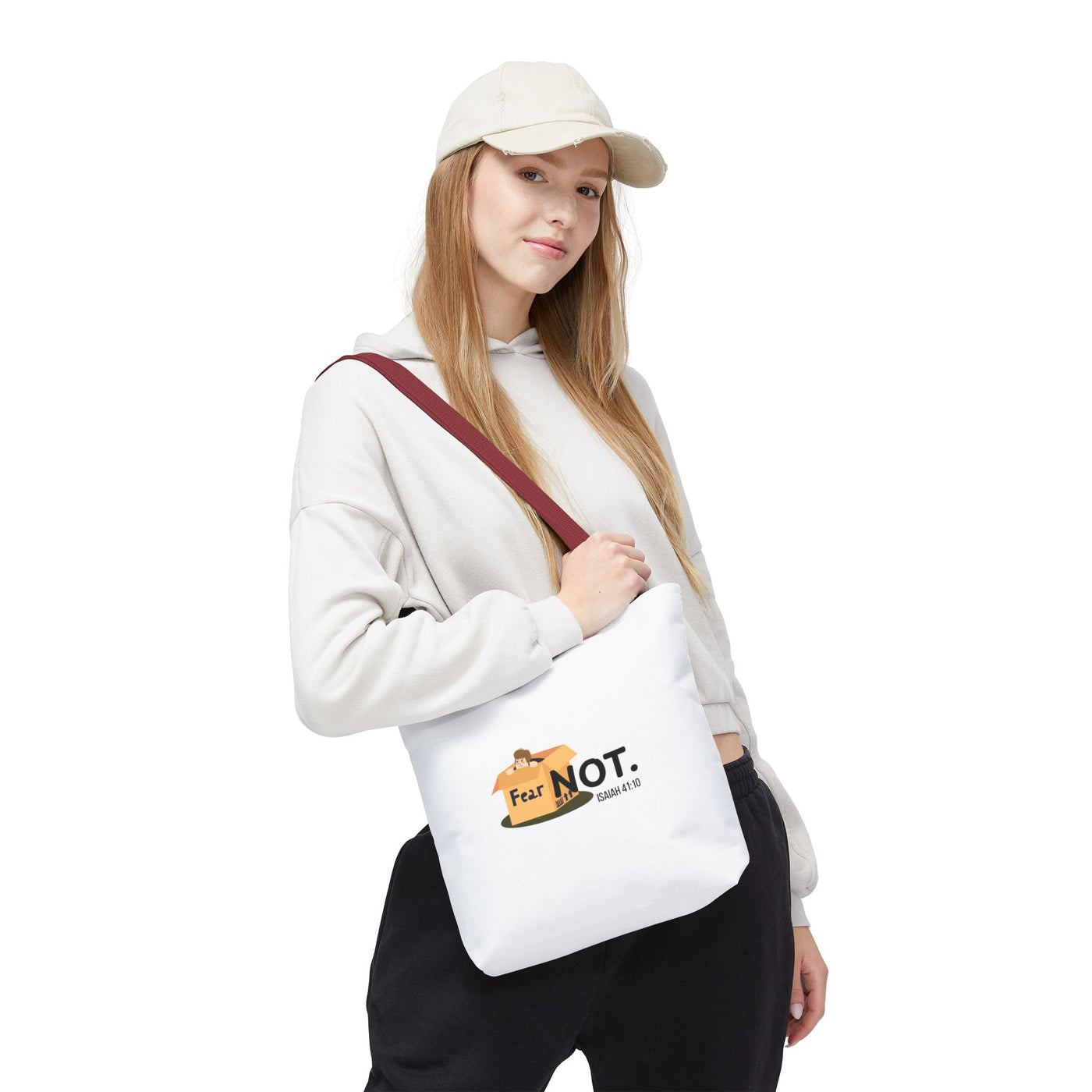 Fear Not Inspirational Tote Bag, Motivational Shopping Bag