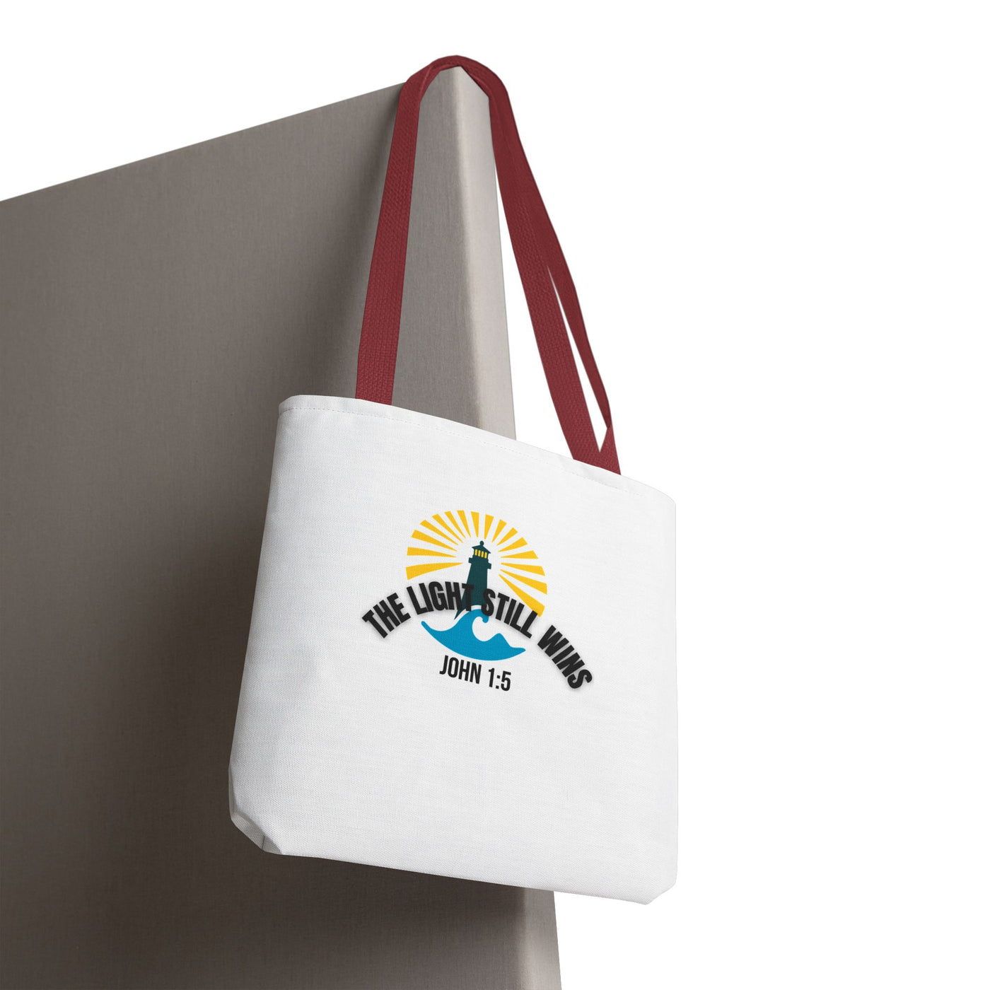 Light of Hope Tote Bag - Inspirational Messenger, Religious Tote, Everyday Carry-all