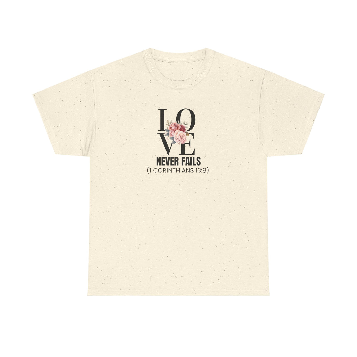 Love Never Fails Unisex Cotton Tee - Inspirational Shirt