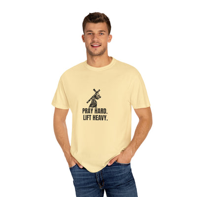 Pray Hard Lift Heavy Tee, Inspirational  Apparel